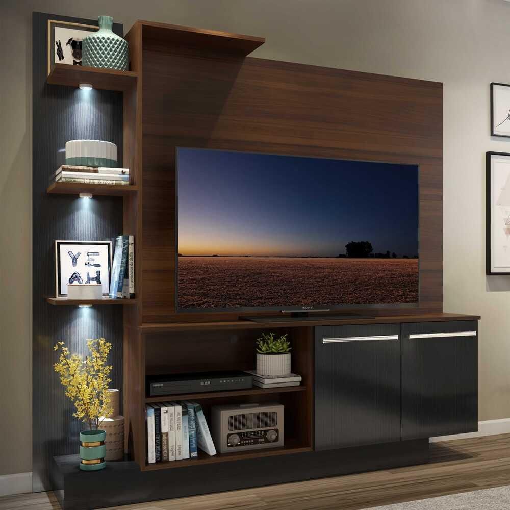Encontraproduto.com.br - Estante com 3 Leds para TV até 55