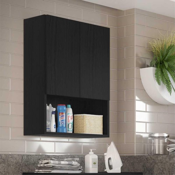 Encontraproduto.com.br - Armário Lavanderia com 2 Portas Multimóveis  Ibiza FG5004 Preto