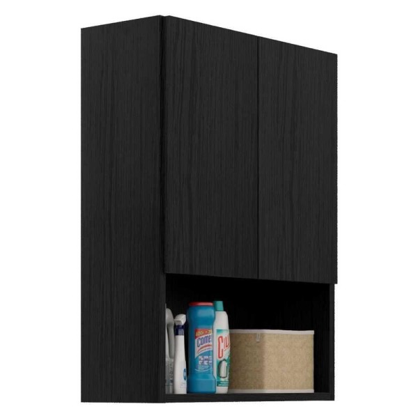 Encontraproduto.com.br - Armário Lavanderia com 2 Portas Multimóveis  Ibiza FG5004 Preto