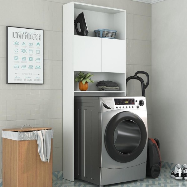 Encontraproduto.com.br - Armário Lavanderia 2 Portas Multimóveis Nina FG5013 Branco
