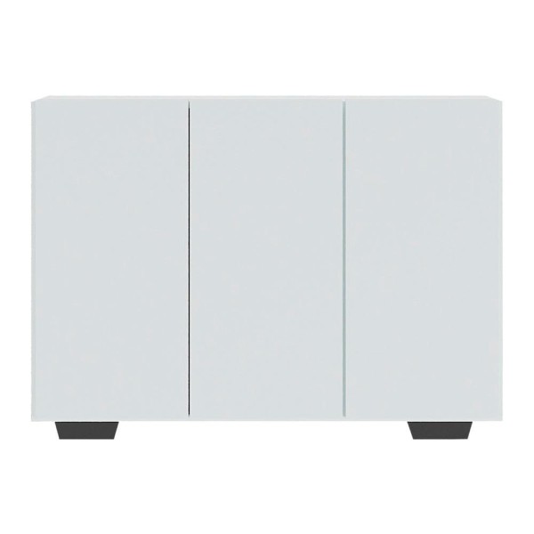 Encontraproduto.com.br - Aparador Buffet 3 Portas com Pés Quadrados Veneza Multimóveis MP1010 Branco/Preto
