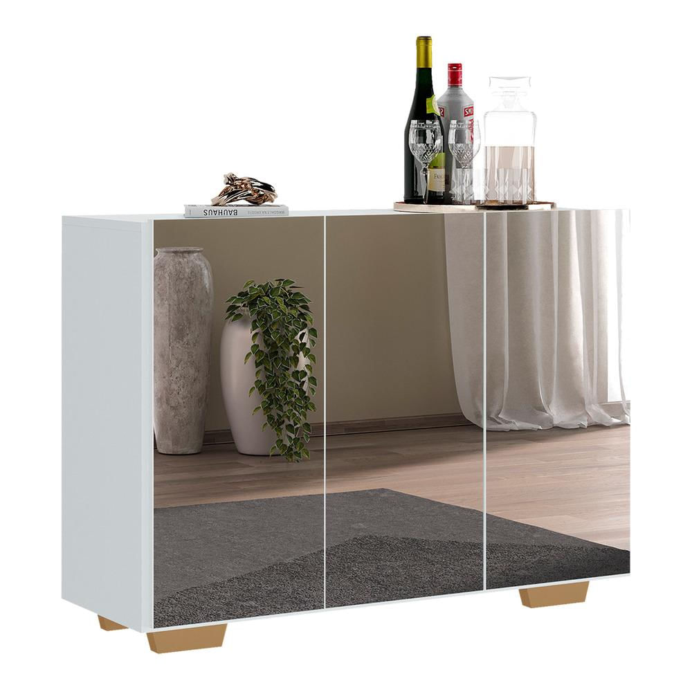 Encontraproduto.com.br - Aparador Buffet 3 Portas Vegas Multimóveis Mp1014 Bco/nat