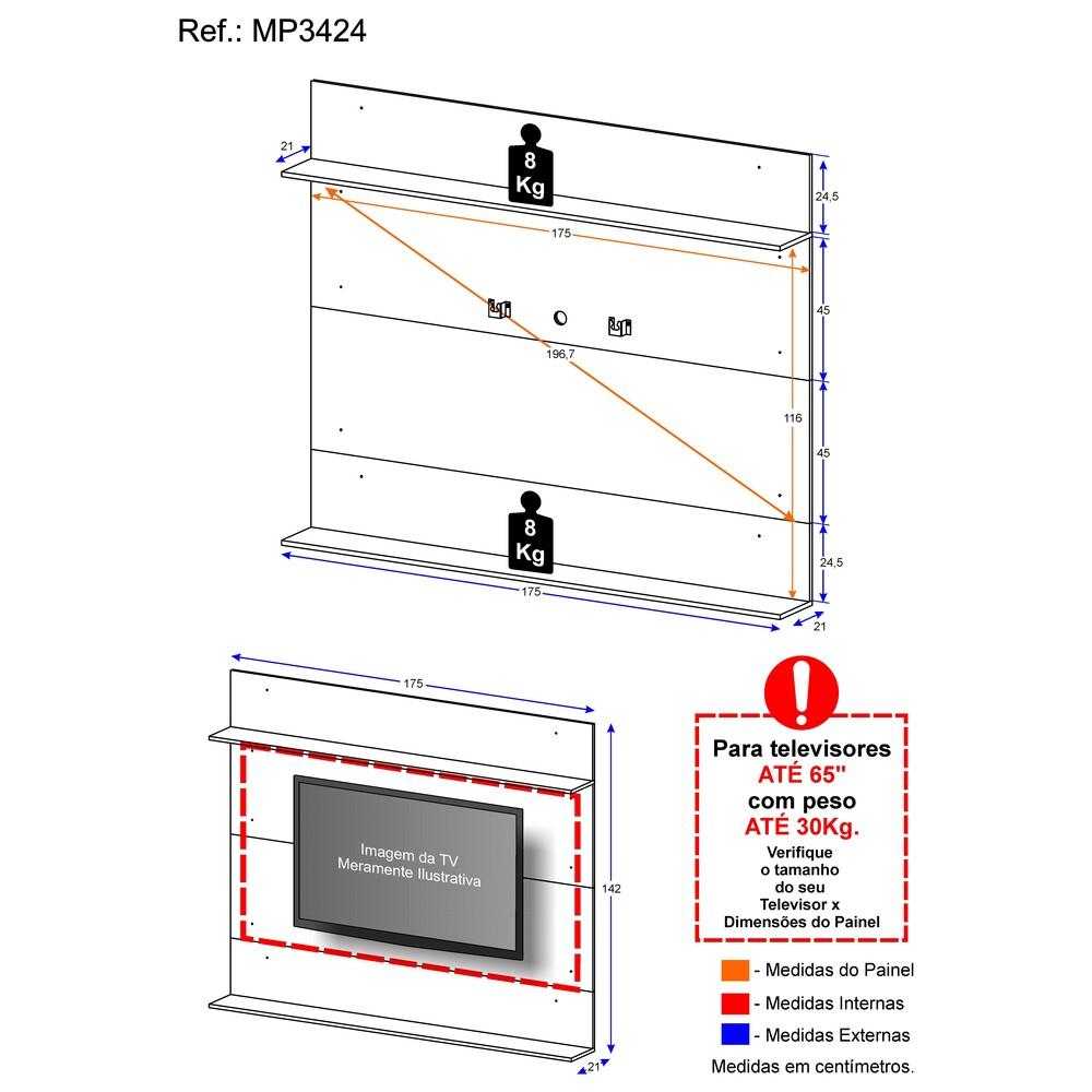 Encontraproduto.com.br - Painel com Suporte TV 65