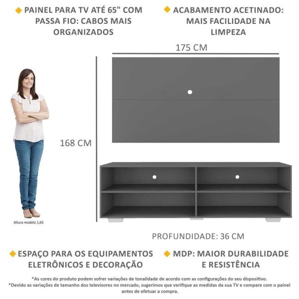 Encontraproduto.com.br - Rack com Painel TV 65