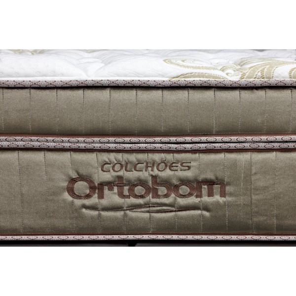 Encontraproduto.com.br - Ortobom Gold UltraGel colchão casal de molas cor dourado 188cm x 138cm x 32cm com doble pillow top