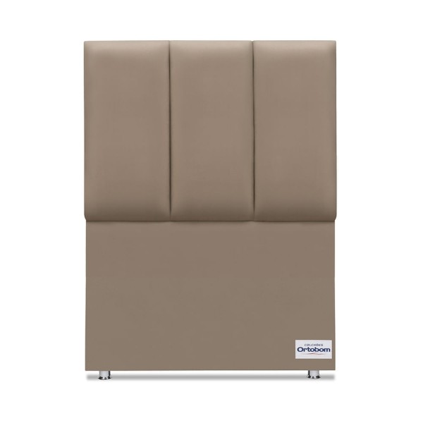 Encontraproduto.com.br - Cabeceira South Veluto Bege Solteiro (11x90x125) - Revestida em Camurça - Ortobom