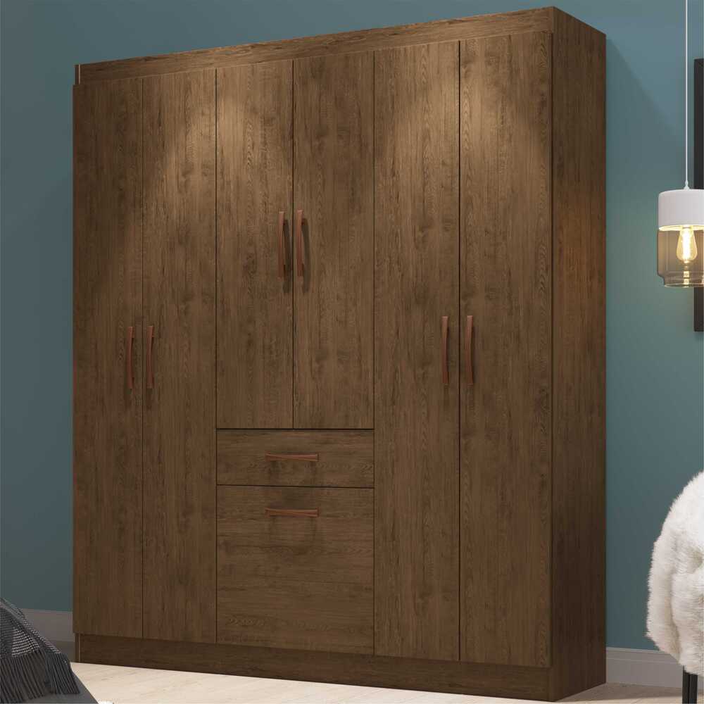 Guarda-Roupa 7 Portas 1 Gaveta Nairóbi Multimóveis CR4154 Amarula