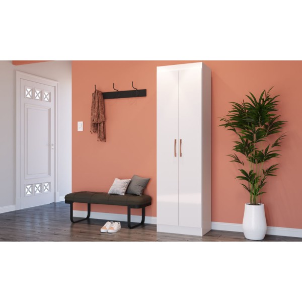Encontraproduto.com.br - Armário 2 Portas Lavanderia Multiuso Multimóveis CR8002 Branco