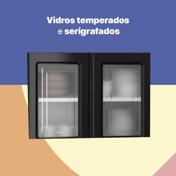 Encontraproduto.com.br - Cozinha de Aço Compacta 3 Peças Rose Multimóveis CR6104 Branco/Preto