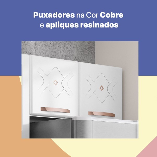 Encontraproduto.com.br - Armário de Cozinha de Aço Aéreo Duplo 80cm Regina Multimóveis CR6121 Branco