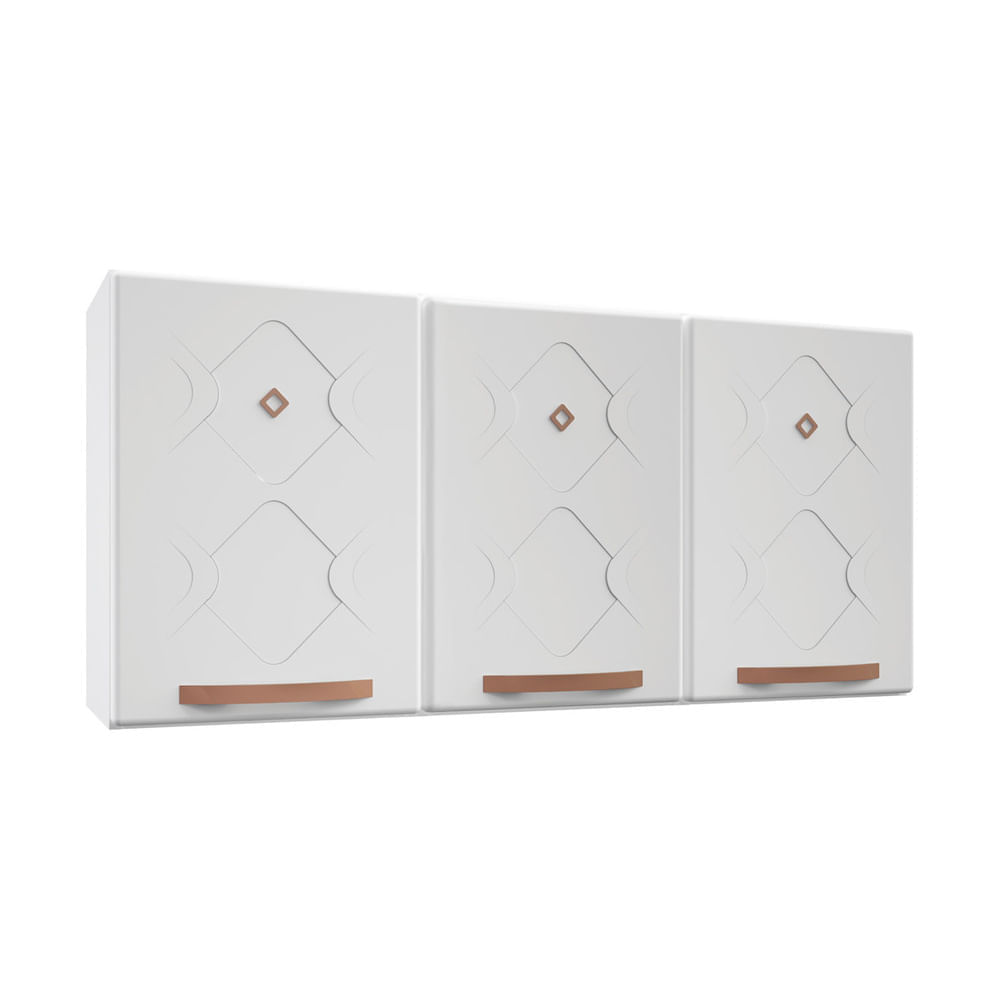 Encontraproduto.com.br - Armário de Cozinha de Aço Aéreo Triplo 120cm Regina Multimóveis CR6122 Branco