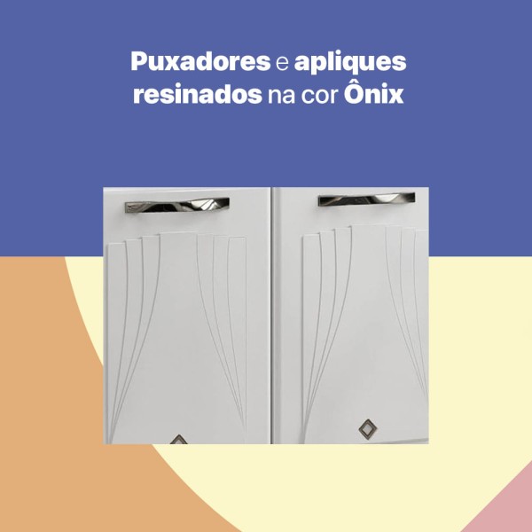 Encontraproduto.com.br - Balcão de Cozinha de Aço Quádruplo sem Tampo para Pia 160cm Clara Multimóveis CR6149 Branco/Preto