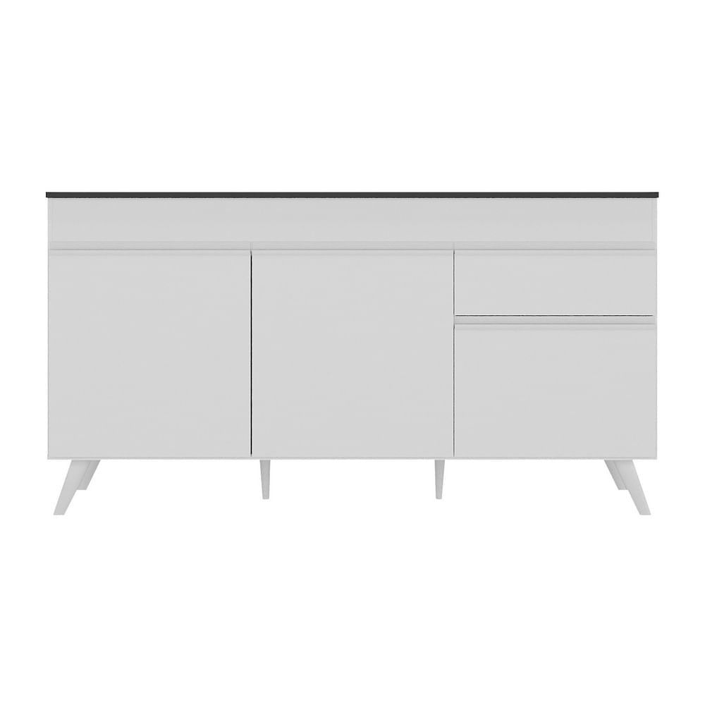 Encontraproduto.com.br - Balcão Cozinha Gabinete Pia 150Cm 3 Portas Mp2072.891 Branco