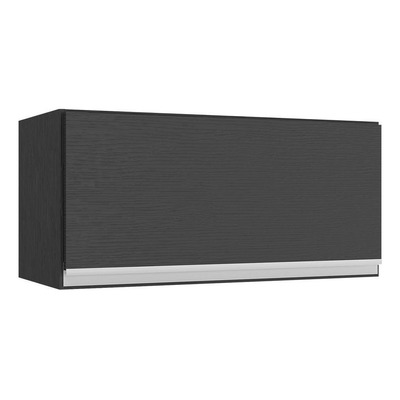 Armário Aéreo Cozinha 70 cm 1 Porta Basculante Veneza Multimóveis MP3681.898 Preto/Branco