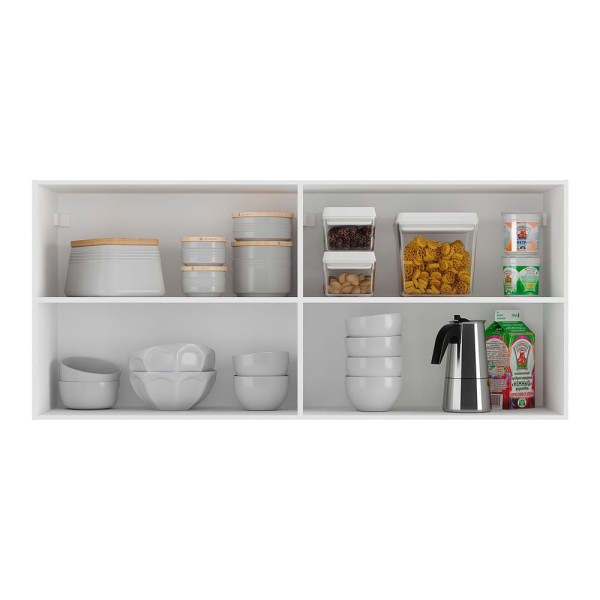 Encontraproduto.com.br - Armário Aéreo Cozinha 120 cm 2 Portas Veneza Multimóveis MP3682.891 Branco