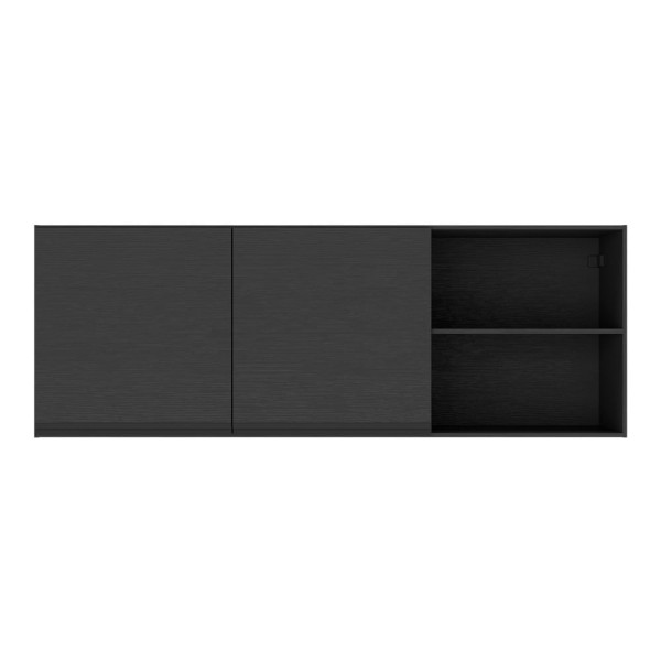 Encontraproduto.com.br - Armário de Cozinha Aéreo 150 cm 2 Portas Veneza Multimóveis MP3741.895 Preto