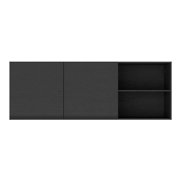 Encontraproduto.com.br - Armário de Cozinha Aéreo 150 cm 2 Portas Veneza Multimóveis MP3741.895 Preto