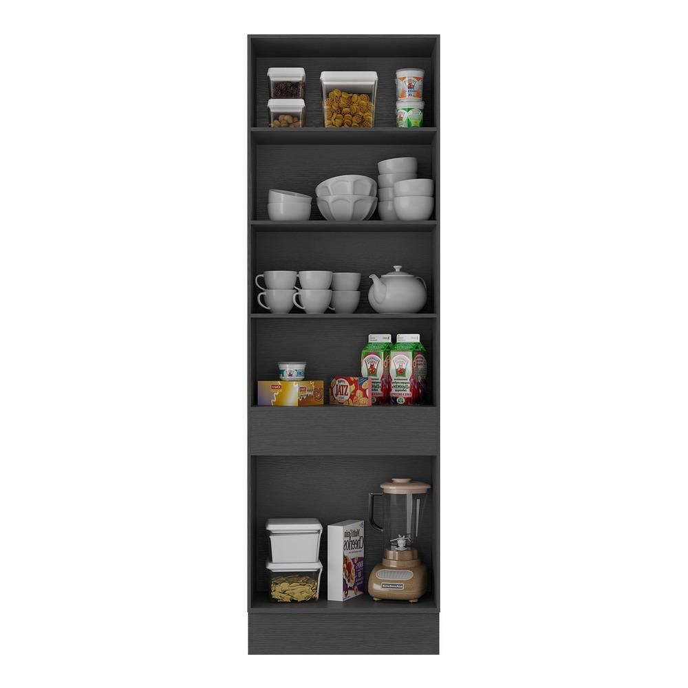 Encontraproduto.com.br - Paneleiro Com Rodapé 2 Portas Veneza Multimóveis Mp2121.895 Preto
