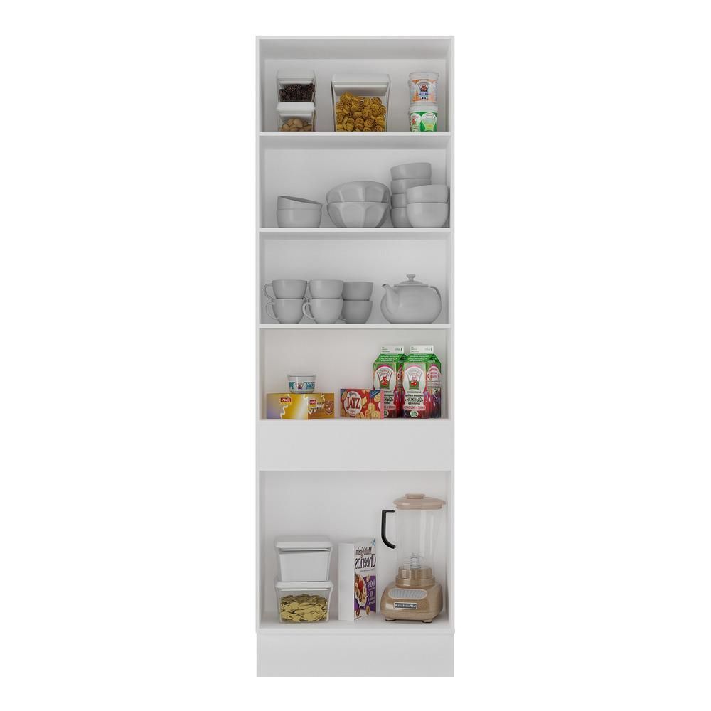 Encontraproduto.com.br - Paneleiro com Rodapé 2 Portas Veneza Multimóveis MP2121.964 Branco/Preto