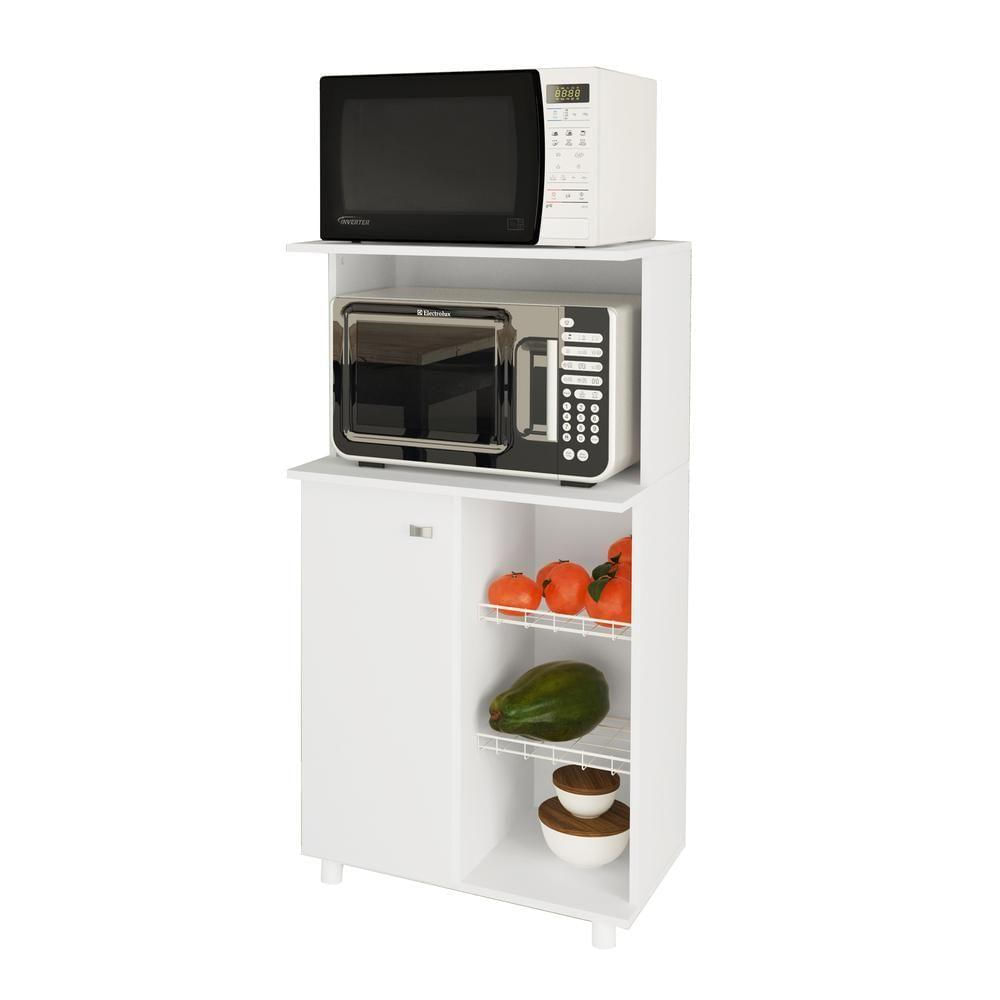 Encontraproduto.com.br - Balcão Fruteira para Forno e Microondas com 1 Porta Multimóveis CR20002 Branco