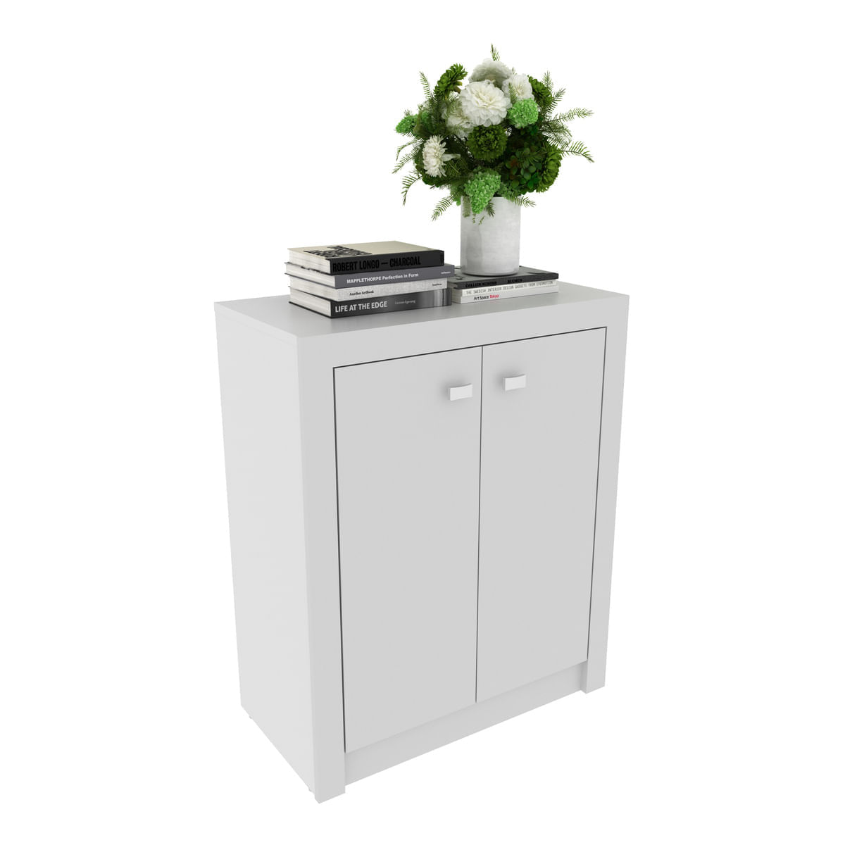 Encontraproduto.com.br - Balcão Escritório com 2 Portas Multimóveis CR25013 Branco