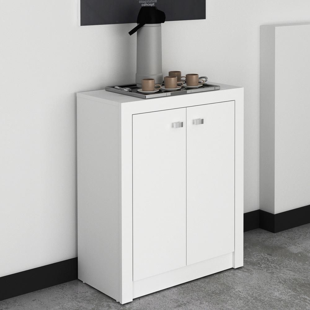 Encontraproduto.com.br - Balcão Escritório com 2 Portas Multimóveis CR25013 Branco