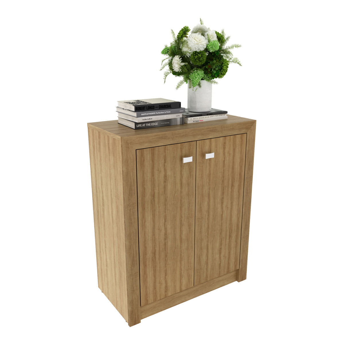Encontraproduto.com.br - Balcão Escritório com 2 Portas Multimóveis CR25013 Amendoa