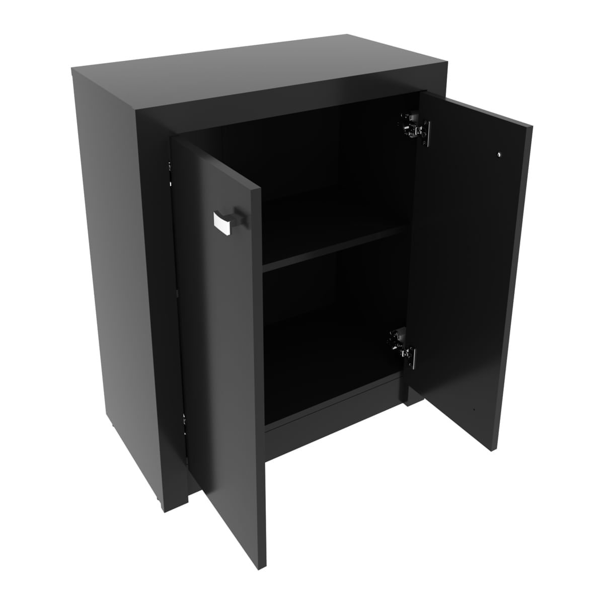 Encontraproduto.com.br - Balcão Escritório com 2 Portas Multimóveis CR25013 Preto