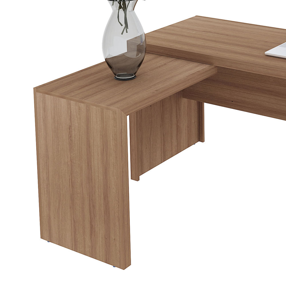 Encontraproduto.com.br - Escrivaninha/Mesa Escritório de Canto Multimóveis CR25016 Amendoa
