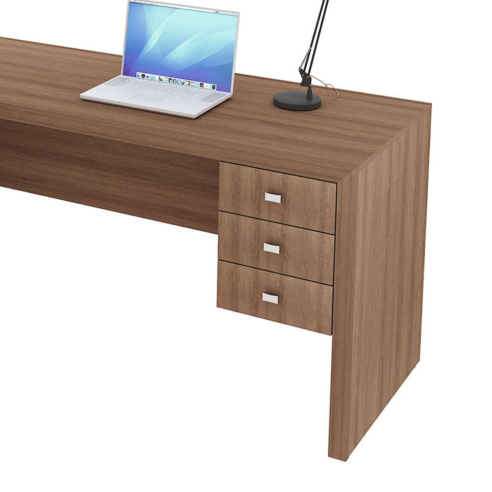 Encontraproduto.com.br - Escrivaninha/Mesa Escritório de Canto Multimóveis CR25016 Amendoa