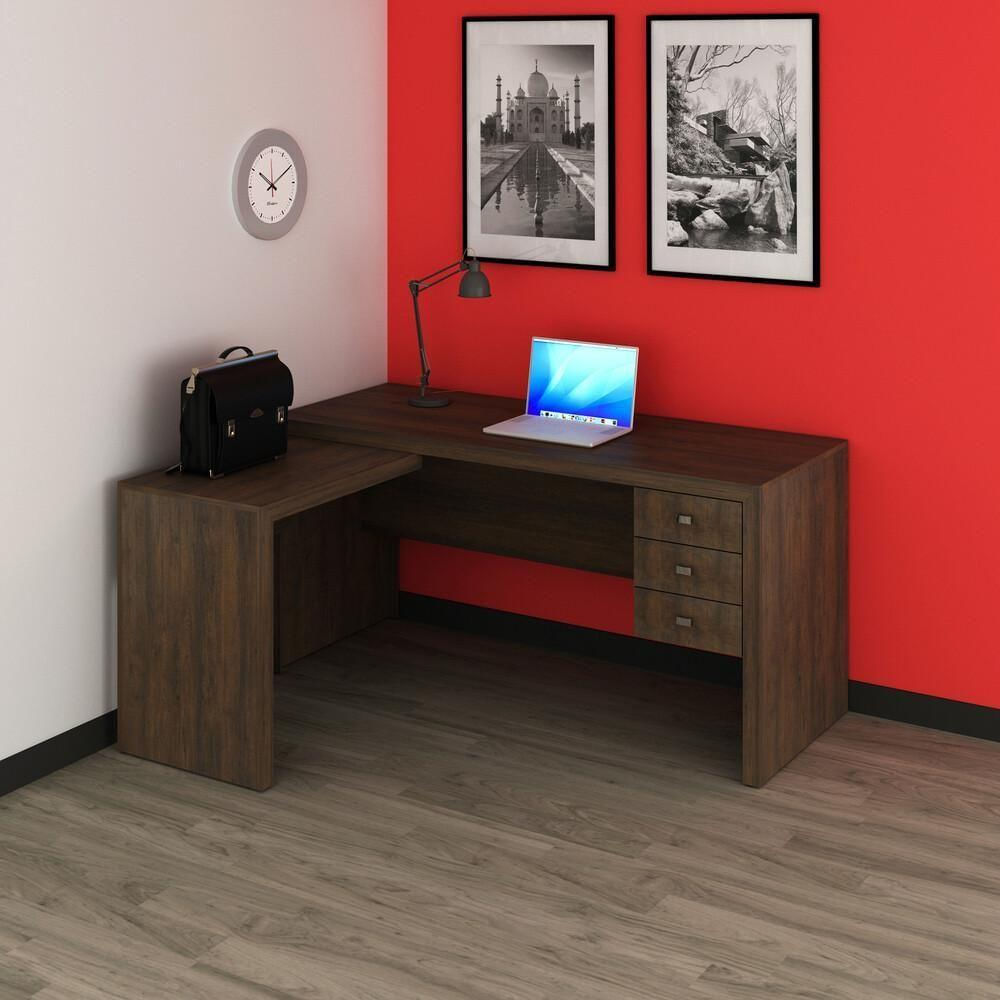 Escrivaninha/Mesa Escritório de Canto Multimóveis CR25016 Rustica