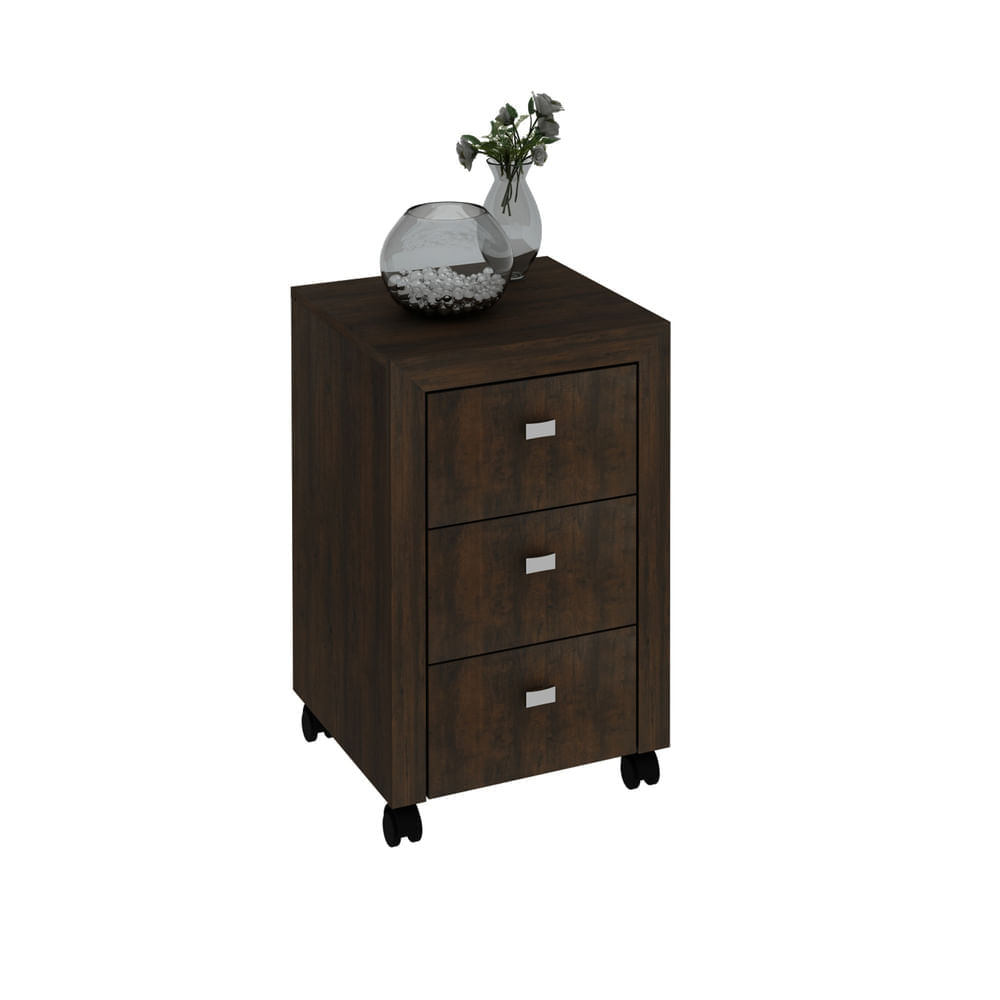 Encontraproduto.com.br - Gaveteiro com Rodízios Multimóveis CR25018 Rustico