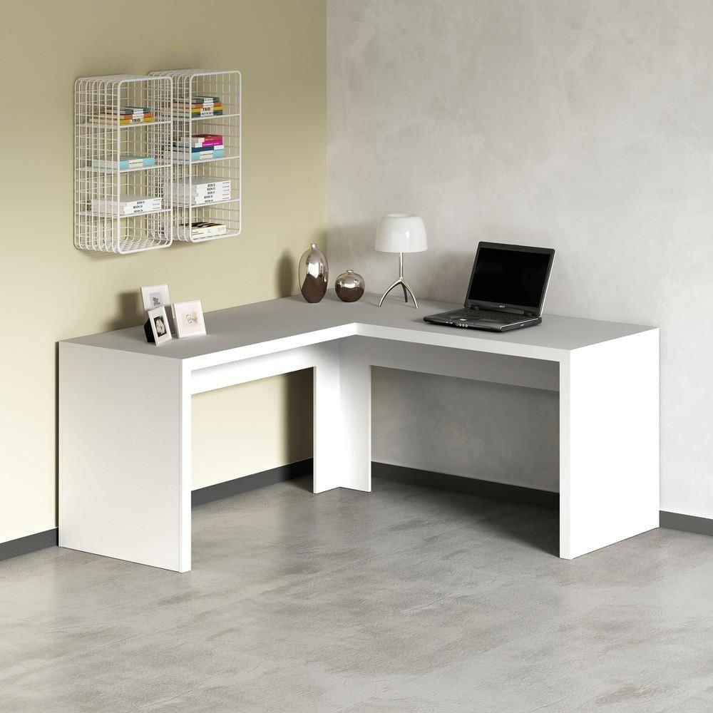 Escrivaninha/Mesa Escritório de Canto Multimóveis CR25024 Branca