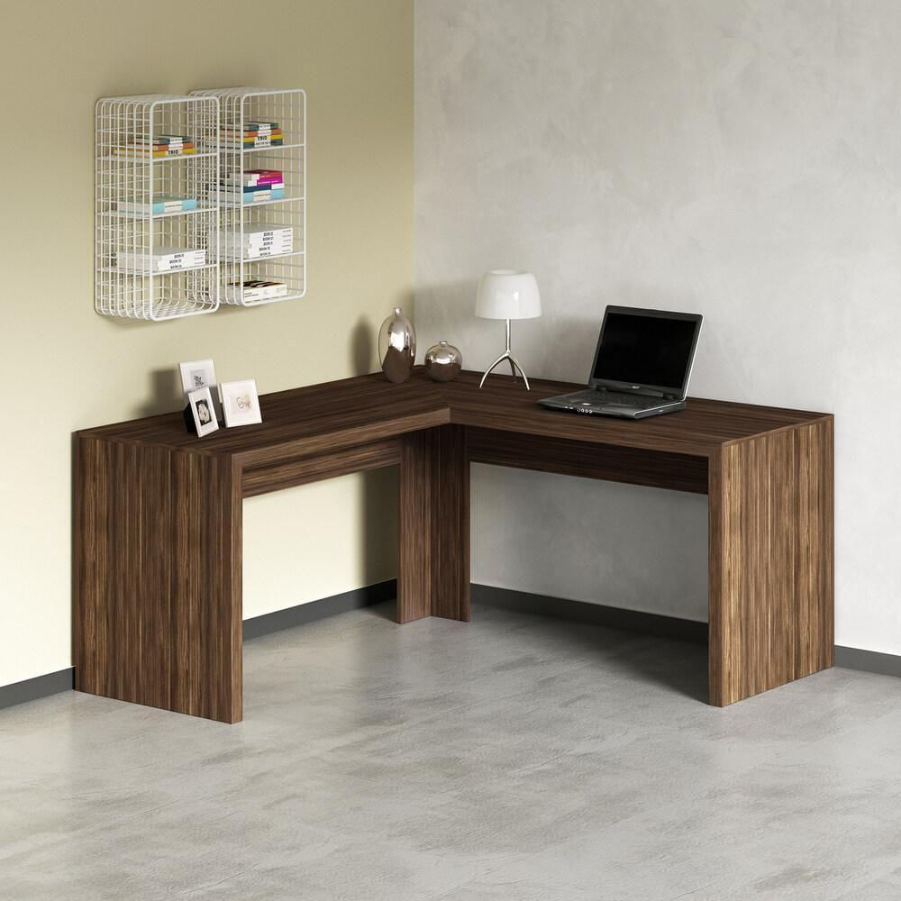 Escrivaninha/Mesa Escritório de Canto Multimóveis CR25024 Nogal