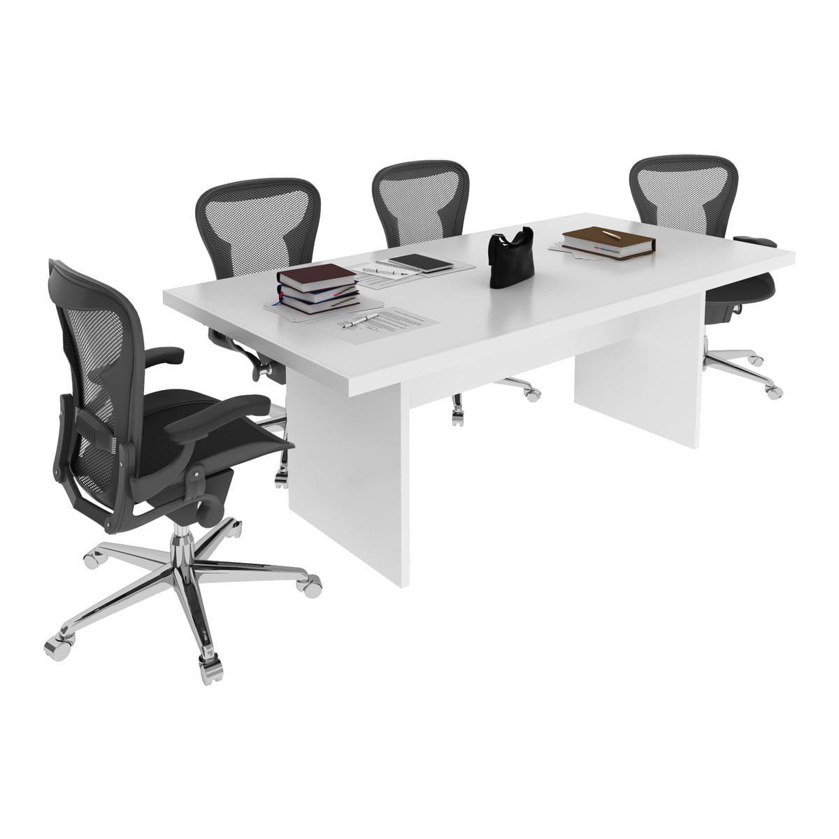 Encontraproduto.com.br - Mesa Escritório/Reunião Multimóveis CR25027 Branca