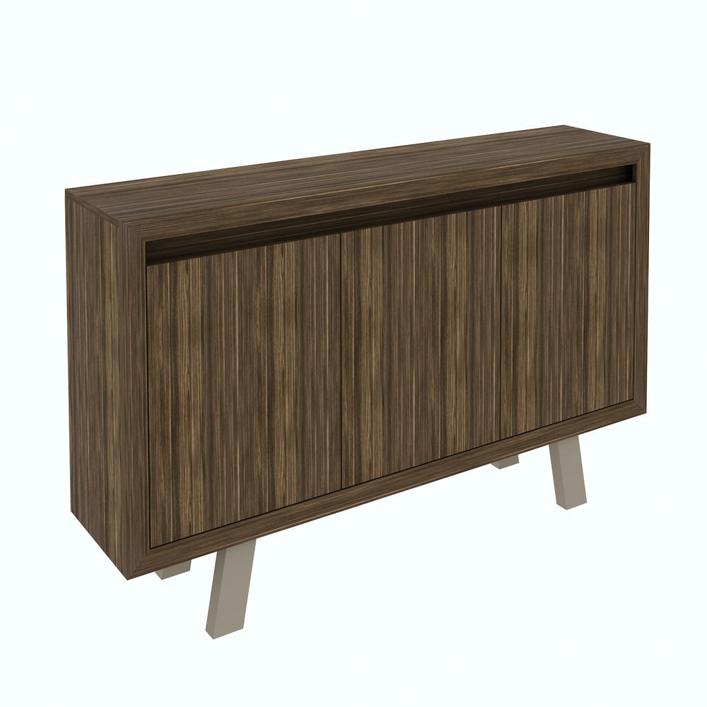 Encontraproduto.com.br - Balcão Escritório com 3 portas Multimóveis CR25028 Nogal/Fendi