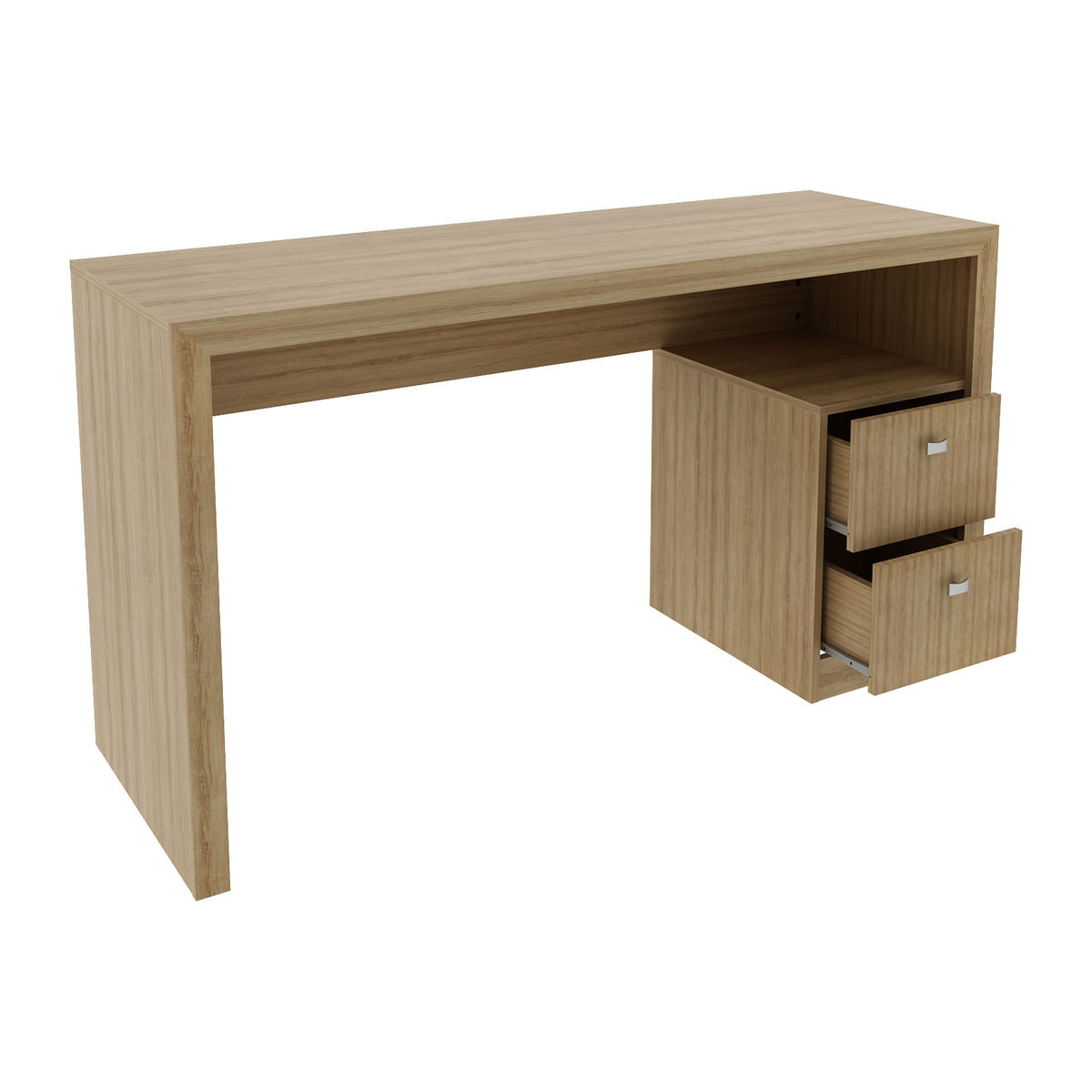 Encontraproduto.com.br - Escrivaninha com 2 gavetas Multimóveis CR25033 Amendoa