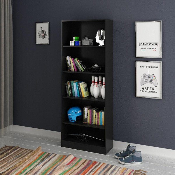 Encontraproduto.com.br - Estante Gamer Multiuso 60 cm Multimóveis CR25039 Preta