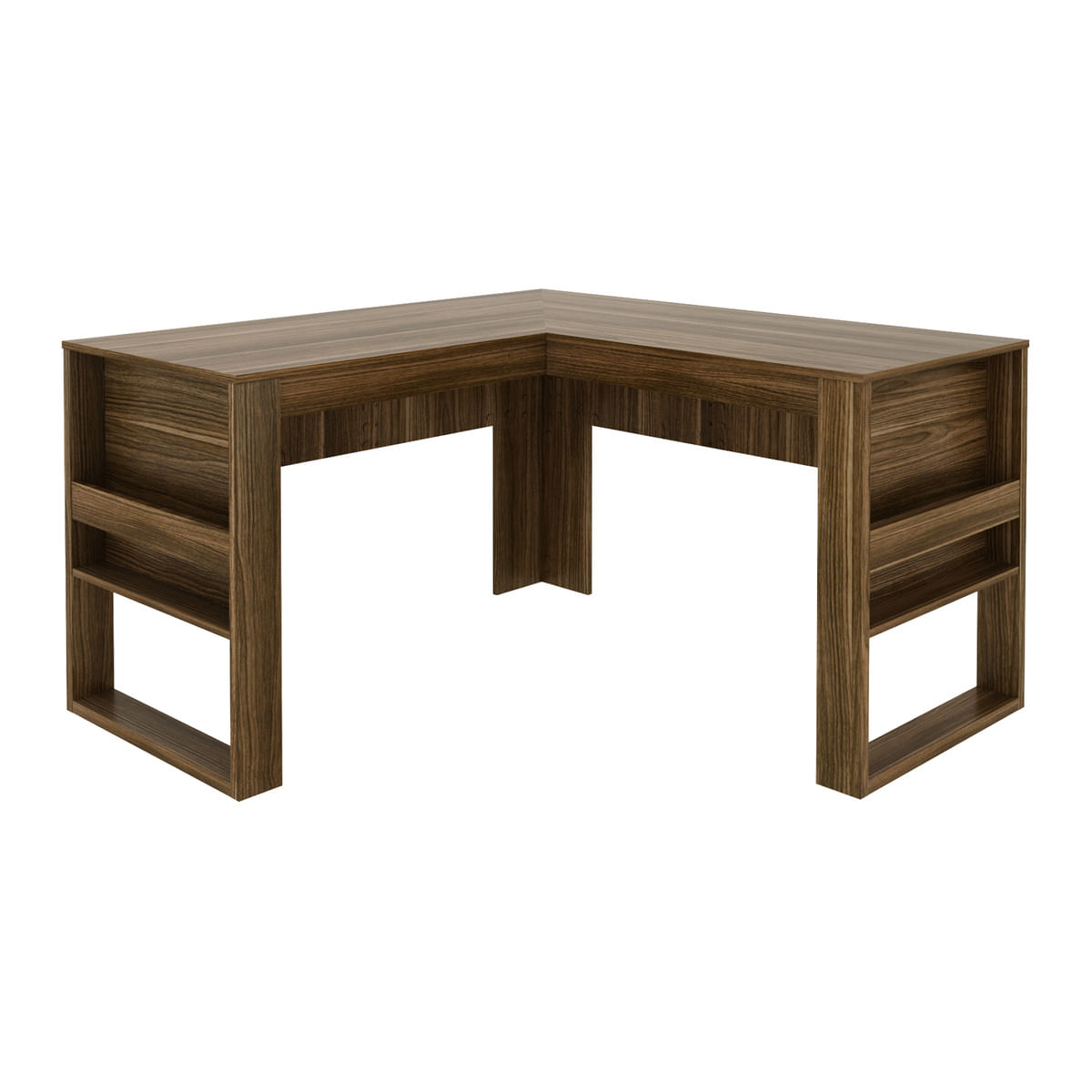 Encontraproduto.com.br - Mesa Escritório de Canto Multimóveis CR25042 Nogal