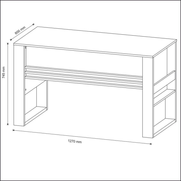 Encontraproduto.com.br - Escrivaninha/Mesa Escritório Multimóveis CR25043 Branca