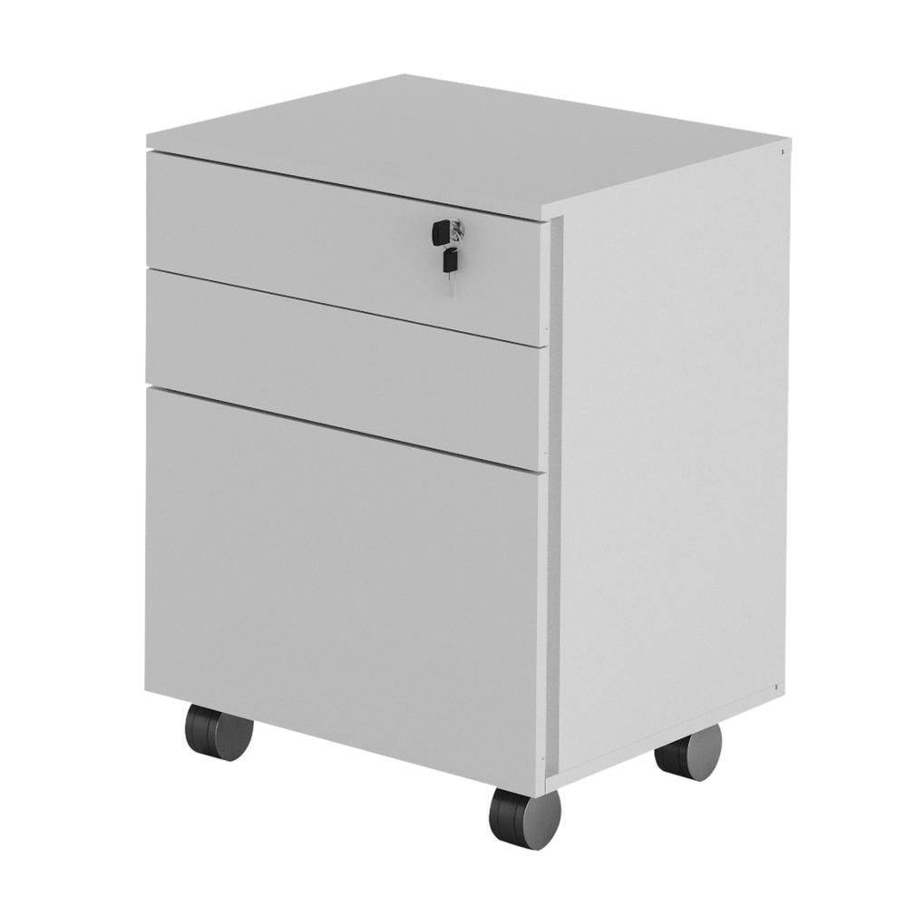 Encontraproduto.com.br - Gaveteiro Arquivo com Chave e Rodízios Multimóveis CR25045 Branco