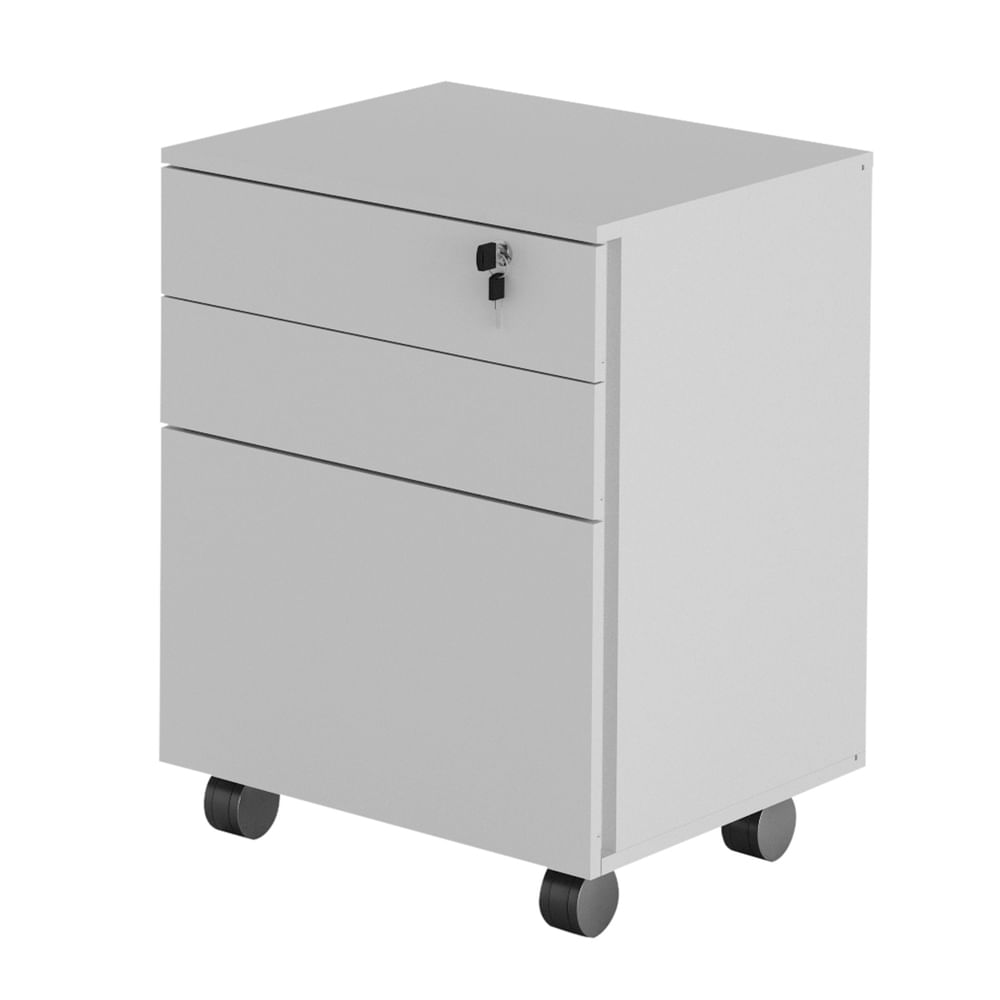 Encontraproduto.com.br - Gaveteiro Arquivo com Chave e Rodízios Multimóveis CR25045 Branco