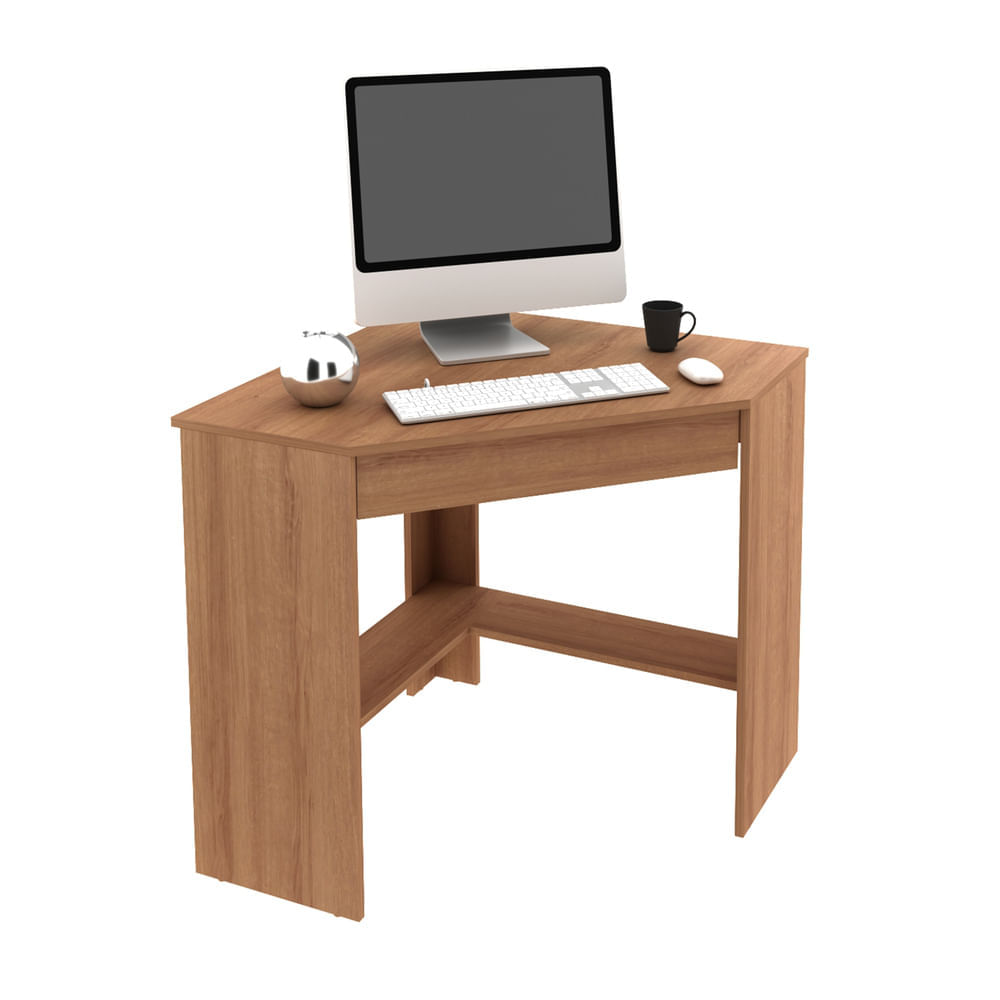 Encontraproduto.com.br - Escrivaninha/Mesa Escritório de Canto Multimóveis CR25064 Amendoa