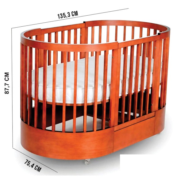Encontraproduto.com.br - Berço Infantil Progressivo Wave 3 em 1 Divicar Mel