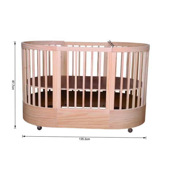 Encontraproduto.com.br - Berço Infantil Progressivo Wave 3 em 1 Divicar Nature