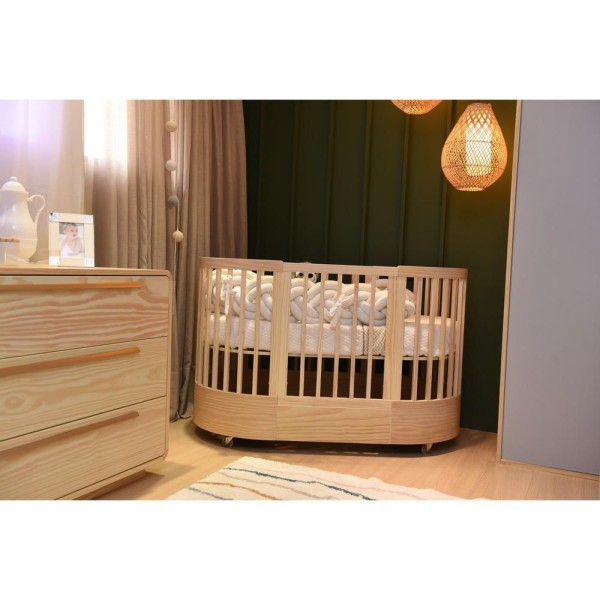 Encontraproduto.com.br - Berço Infantil Progressivo Wave 3 em 1 Divicar Nature