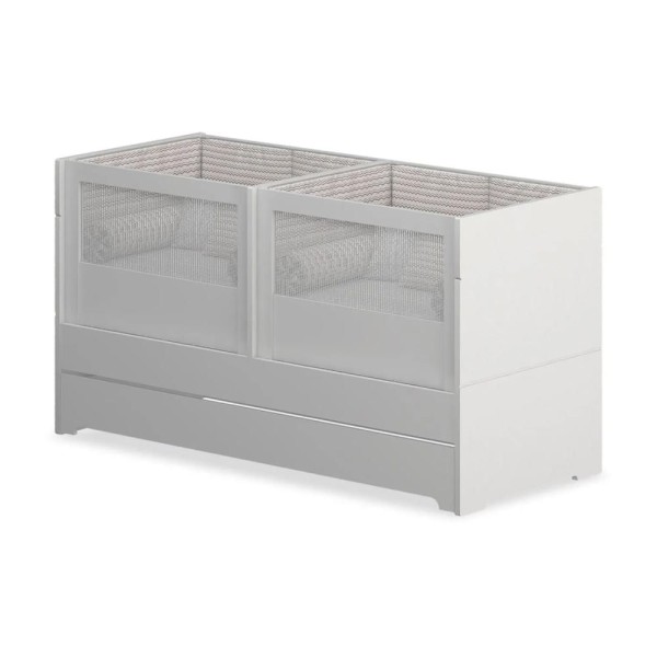 Encontraproduto.com.br - Berço Cama Sol e Mar Gêmeos Divicar Branco Acetinado