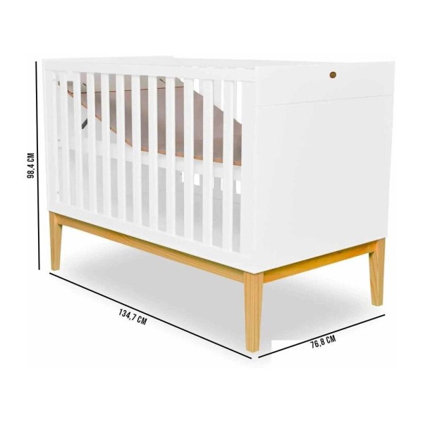 Encontraproduto.com.br - Berço Infantil Amor Perfeito Divicar Branco Acetinado