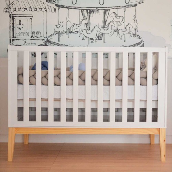 Encontraproduto.com.br - Berço Infantil Amor Perfeito Divicar Branco Acetinado