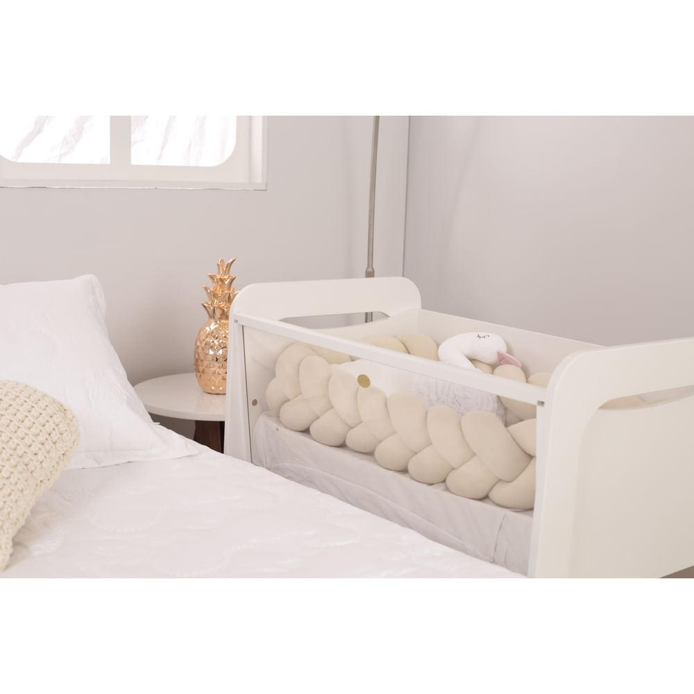 Encontraproduto.com.br - Mini Berço Multifuncional Divicar Branco Acetinado